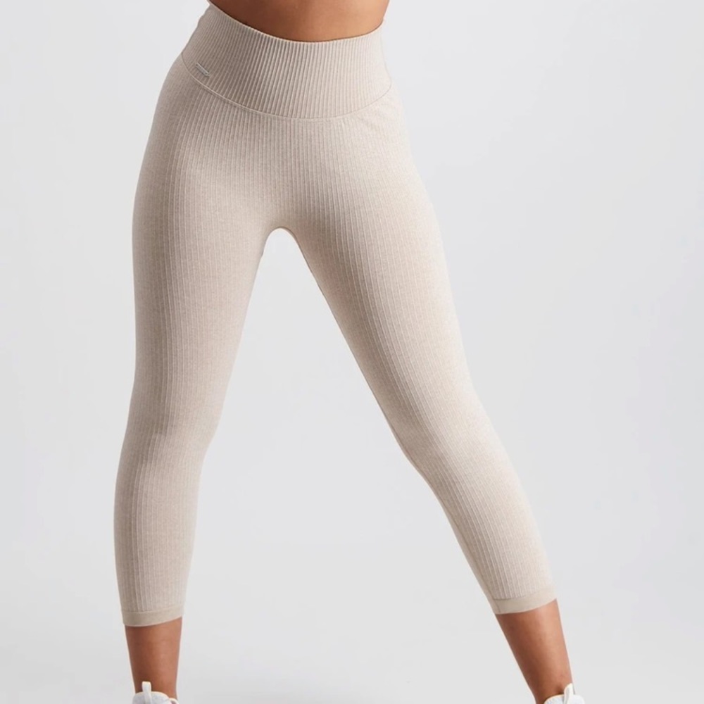 Aim’n seamless beige ribbed leggings